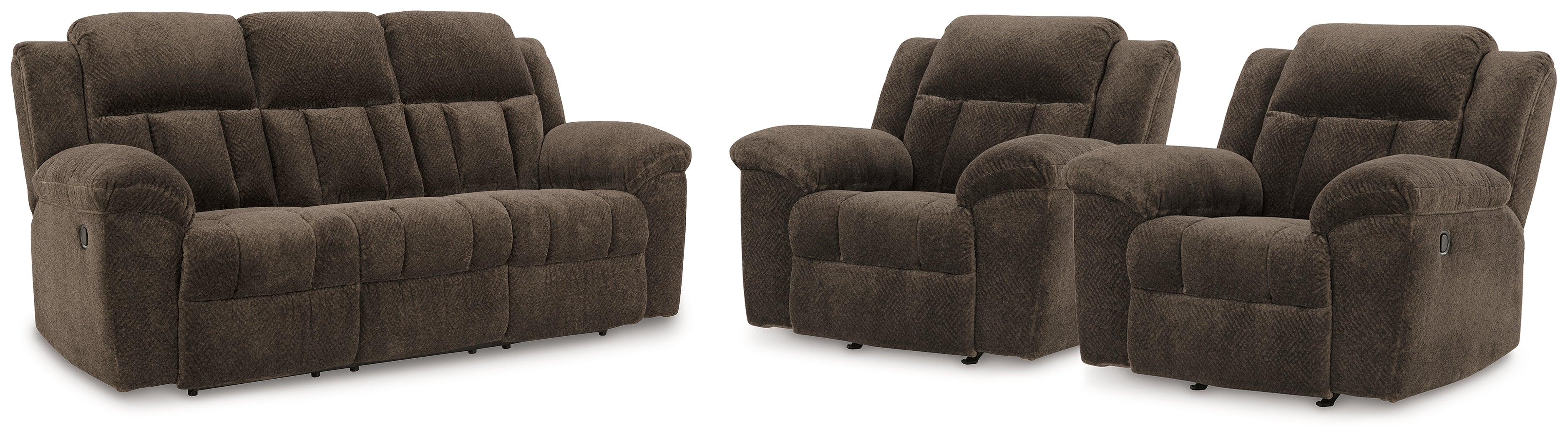 Frohn Chocolate Reclining Living Room Set