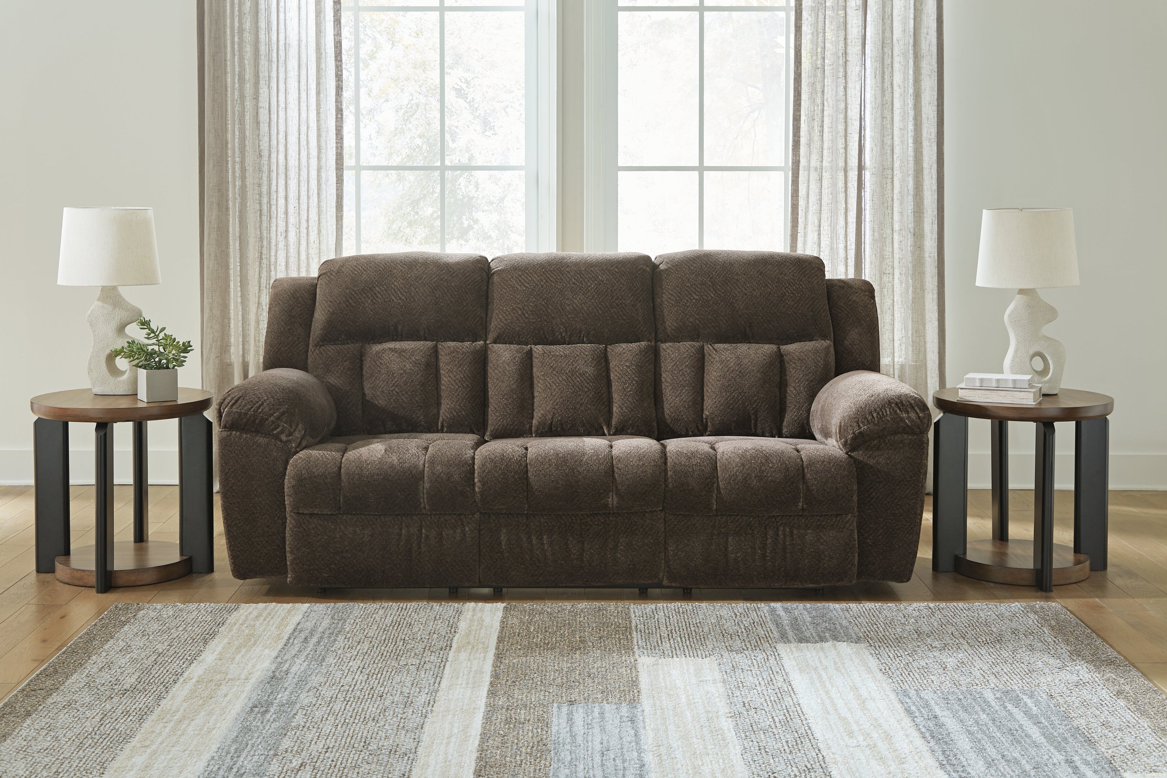 Frohn Chocolate Reclining Living Room Set