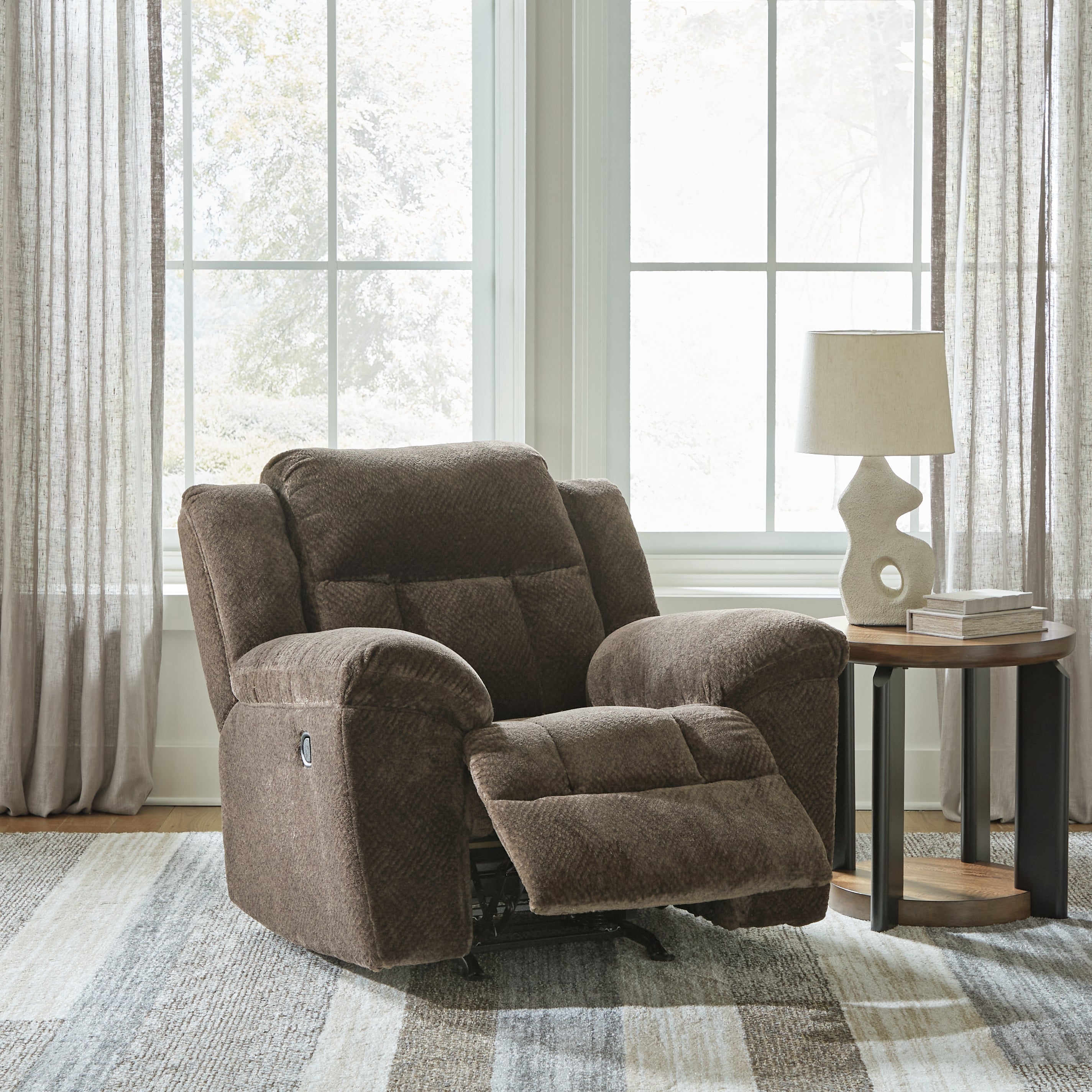 Frohn Chocolate Reclining Loveseat and Recliner