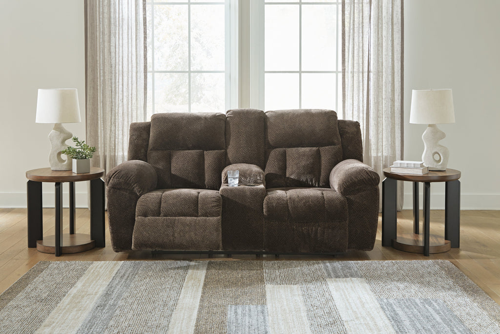 Frohn Chocolate Reclining Loveseat and Recliner