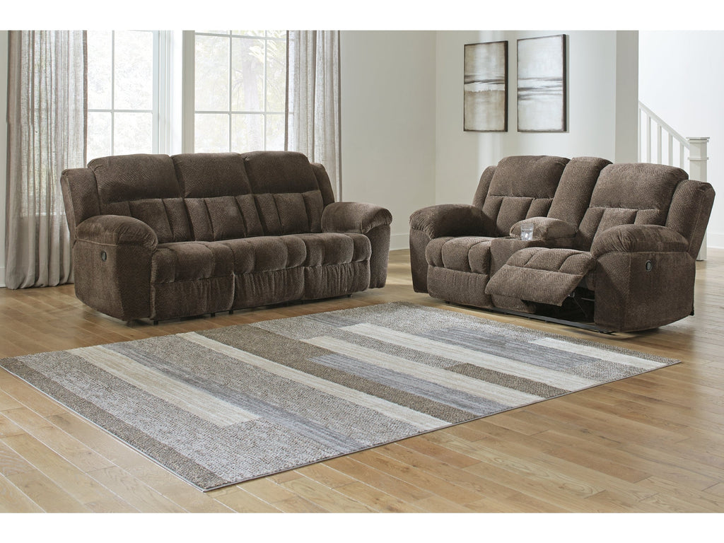 Frohn Chocolate Reclining Sofa & Loveseat