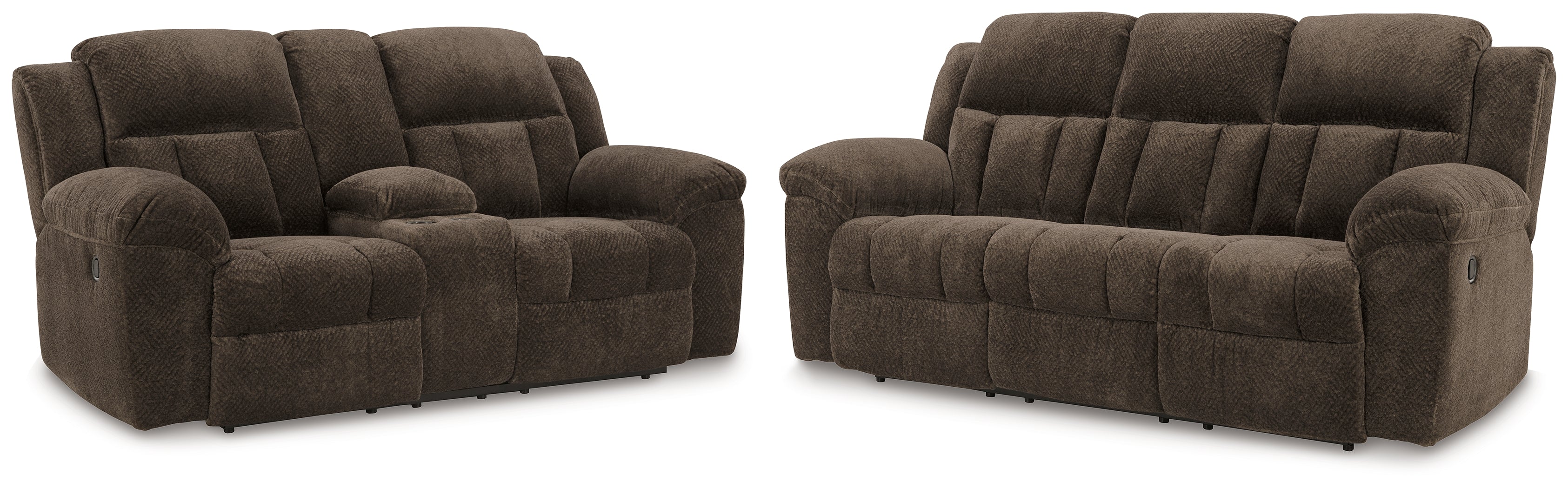 Frohn Chocolate Reclining Sofa & Loveseat