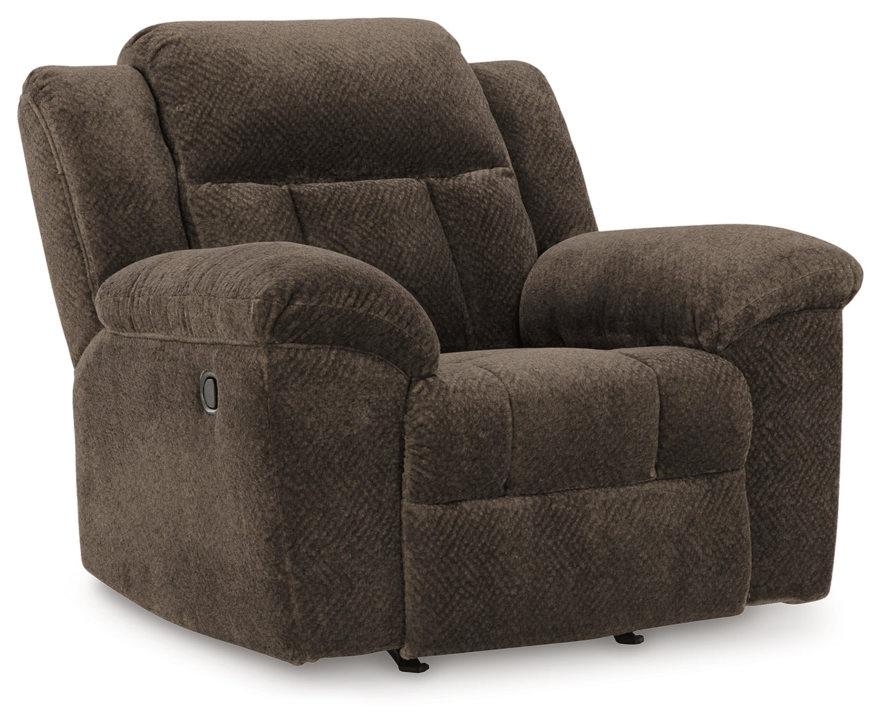 Frohn Chocolate Reclining Sofa, Loveseat and Recliner
