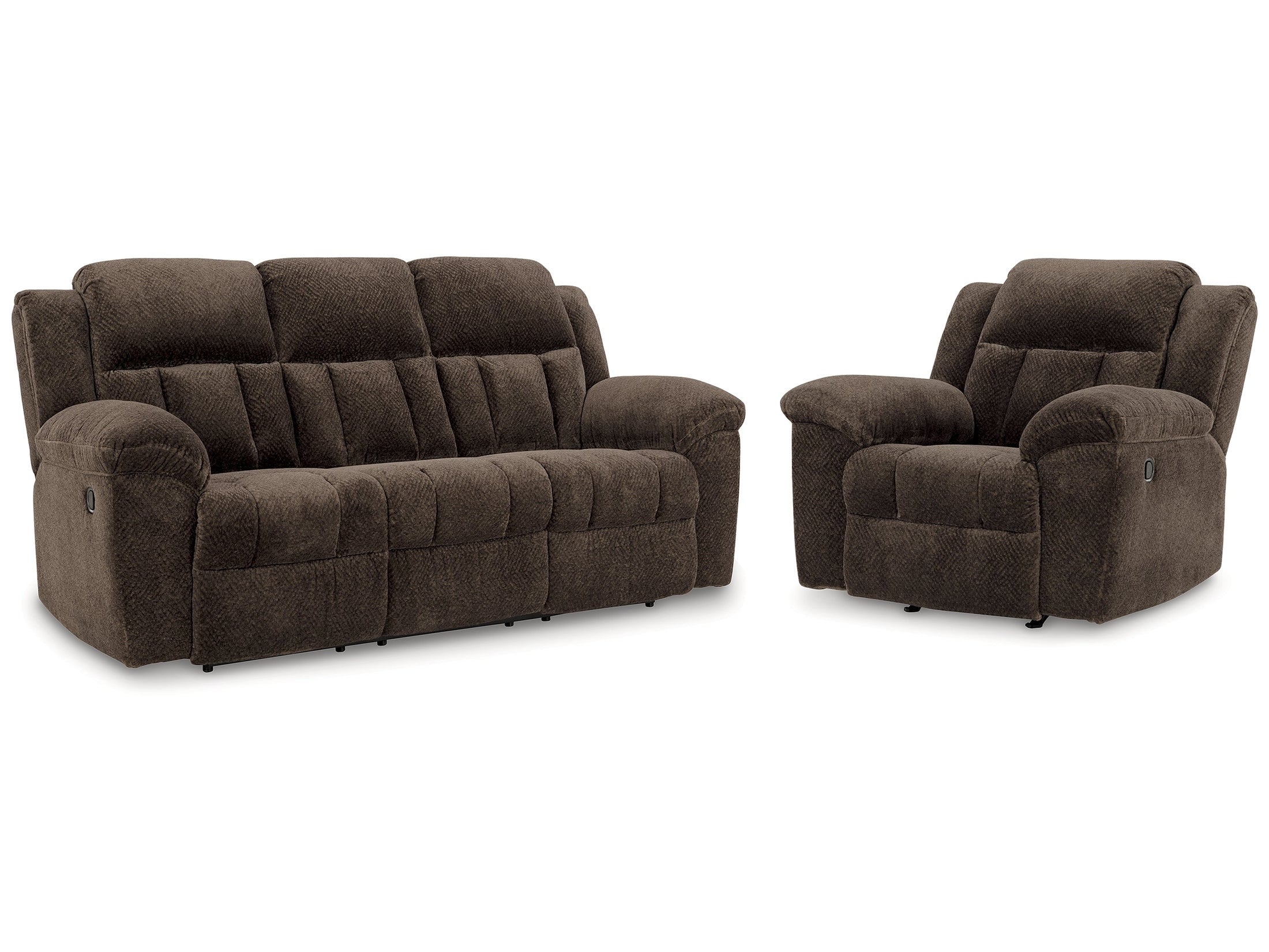 Frohn Chocolate Reclining Sofa & Recliner