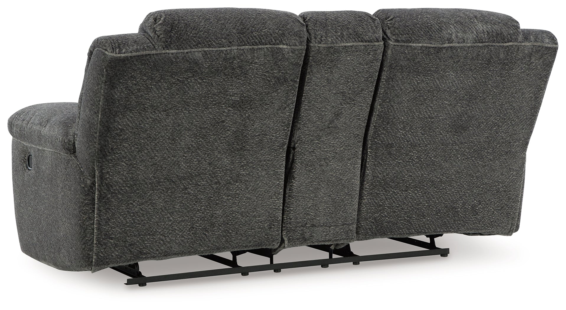 Frohn Graphite Reclining Loveseat w/Console