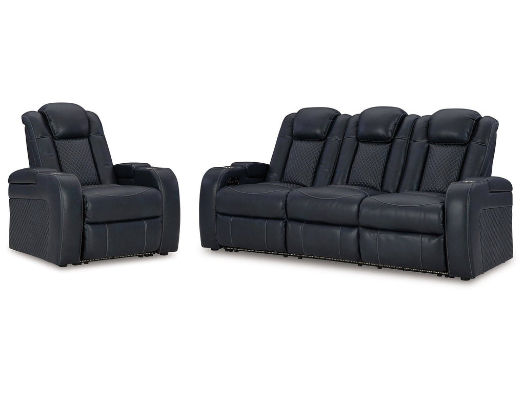 Fyne-Dyme Sapphire Power Reclining Sofa and Power Recliner