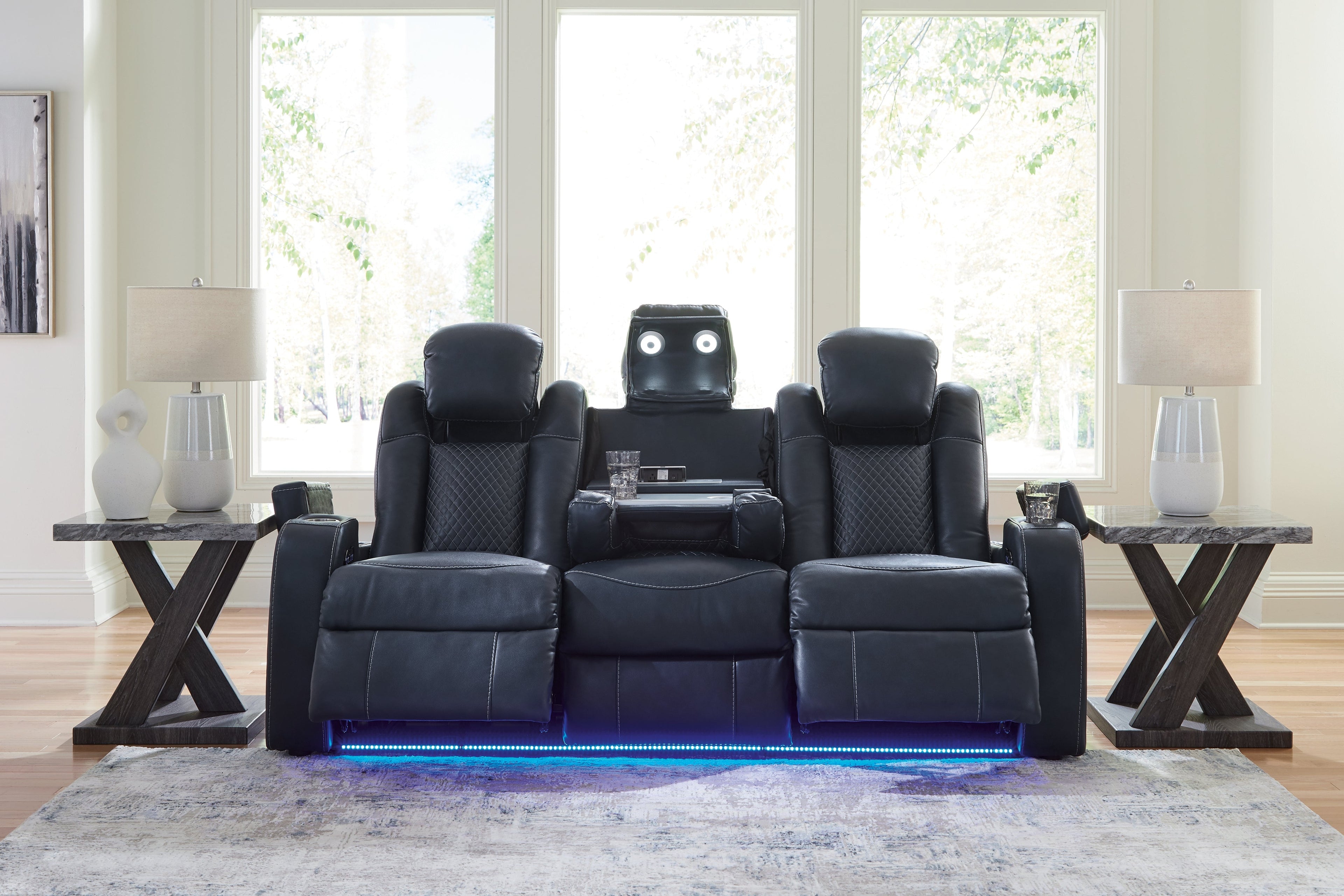 Fyne-Dyme Sapphire Power Reclining Sofa and Power Recliner