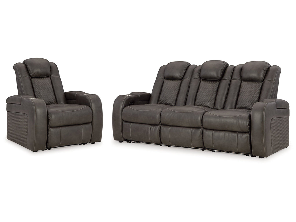 Fyne-Dyme Shadow Power Reclining Sofa and Power Recliner