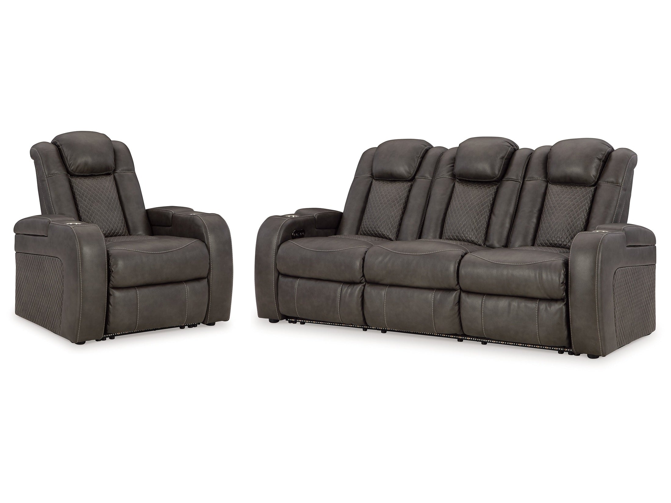 Fyne-Dyme Shadow Power Reclining Sofa and Power Recliner