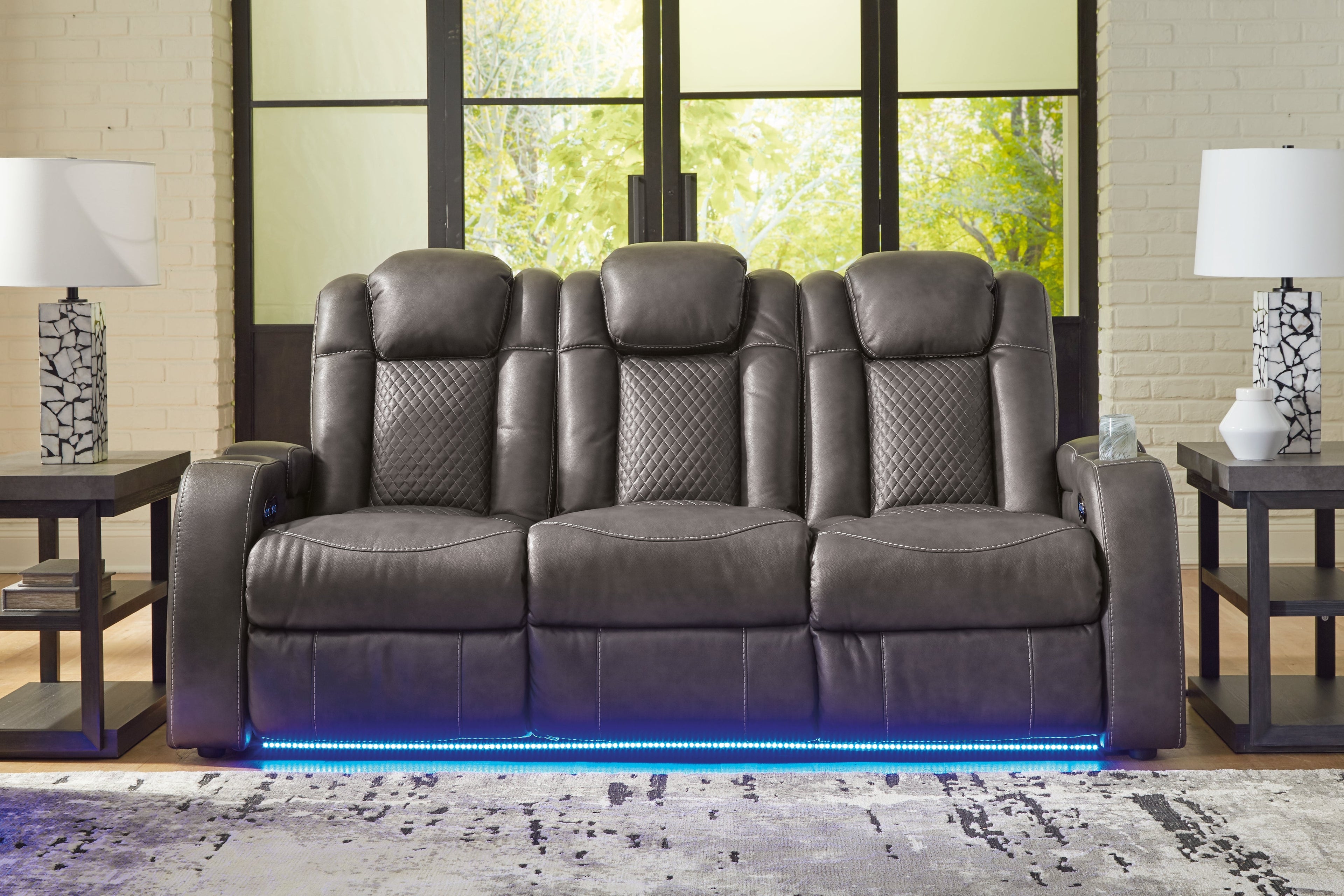 Fyne-Dyme Shadow Power Reclining Sofa and Power Recliner
