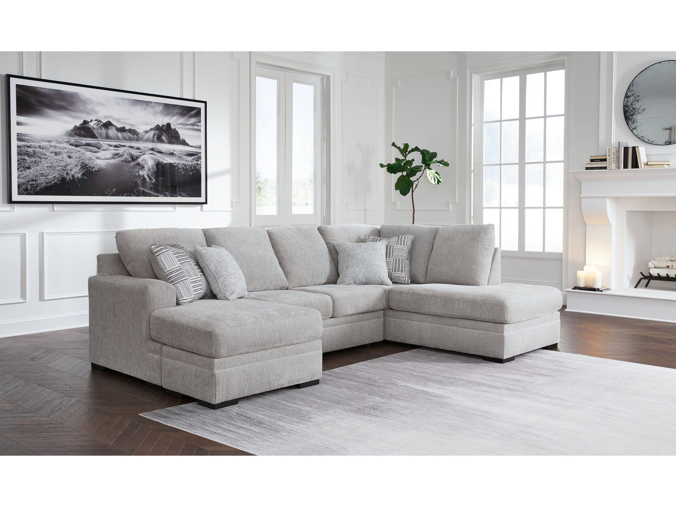 Gabyleigh Nickel 2-Piece Sectional with RAF Chaise