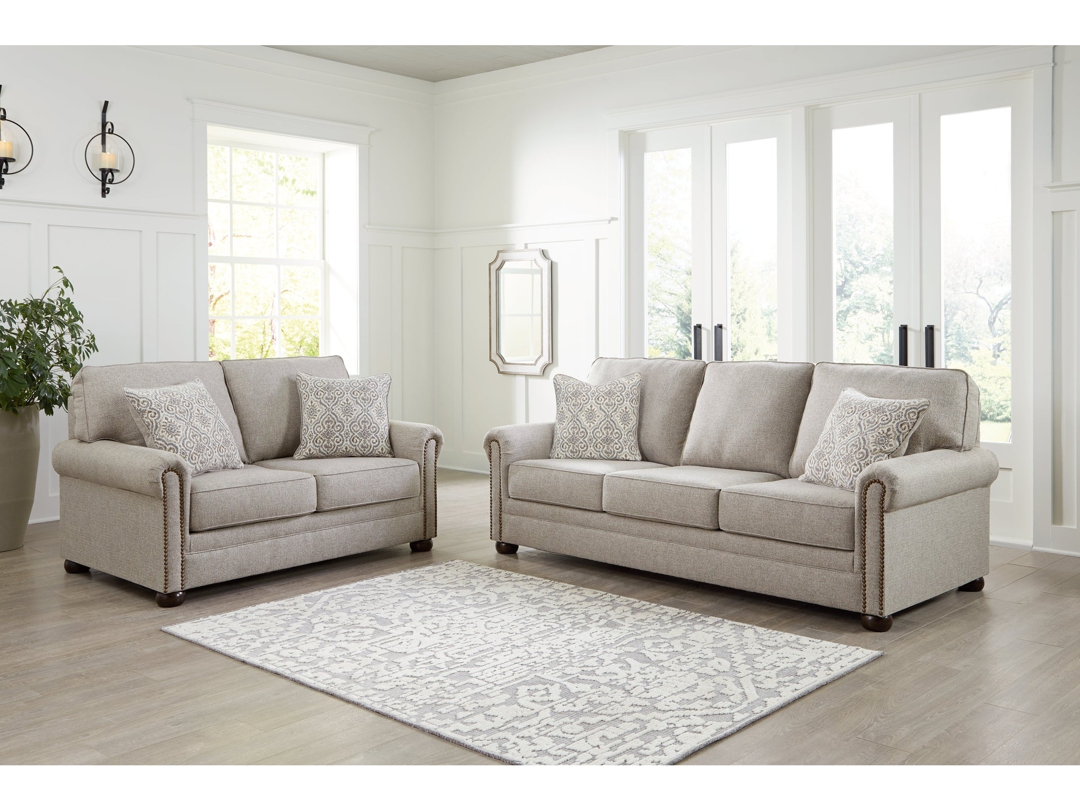 Gaelon Dune Sofa and Loveseat