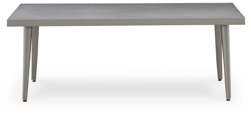 Gali Gray/Blue Outdoor Sofa/Chairs/Table Set (Set of 4)