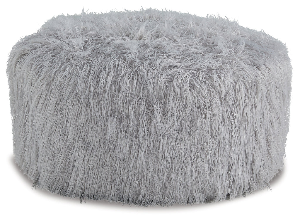 Galice Light Gray Oversized Accent Ottoman