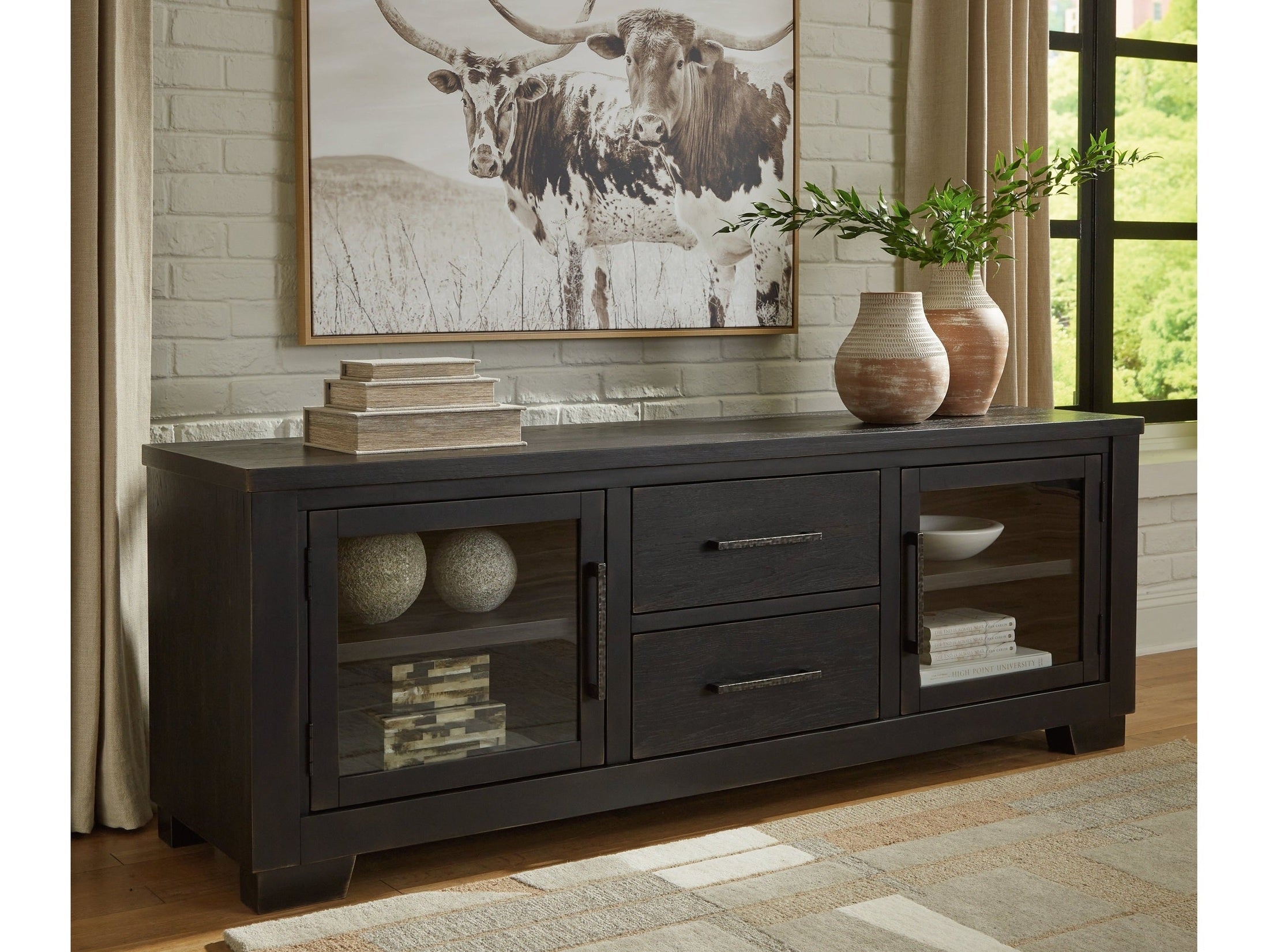 Galliden Black 80" TV Stand