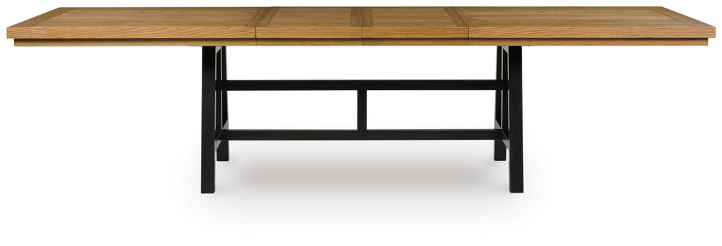 Galliden Black/Brown RECT Dining Room EXT Table