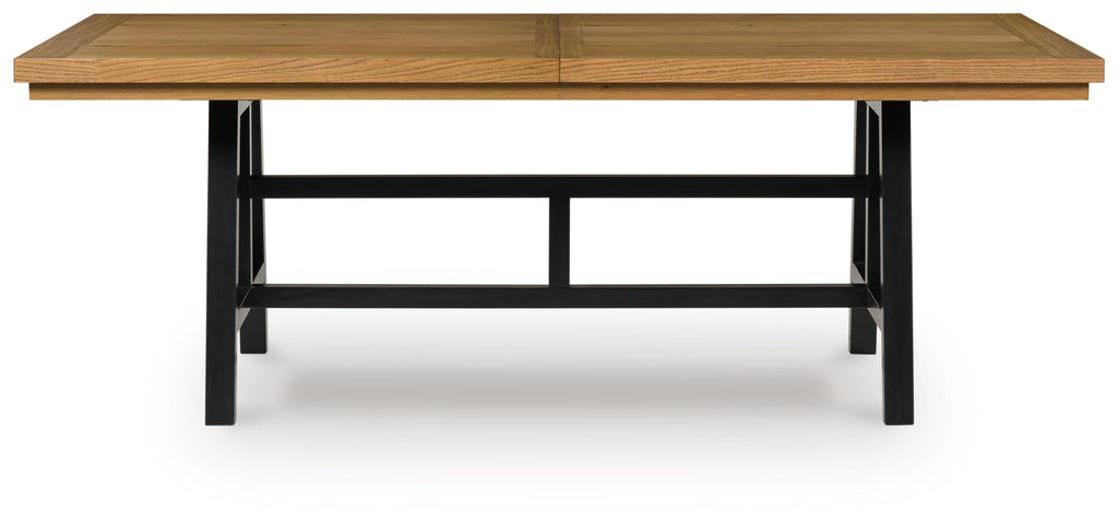 Galliden Black/Brown RECT Dining Room EXT Table