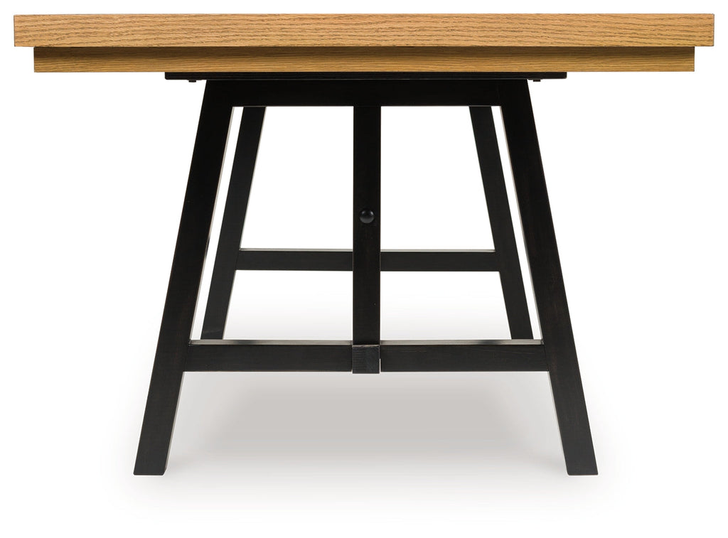 Galliden Black/Brown RECT Dining Room EXT Table
