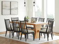 Galliden Black Dining Table and 8 Chairs