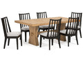 Galliden Light Brown Dining Table and 6 Chairs