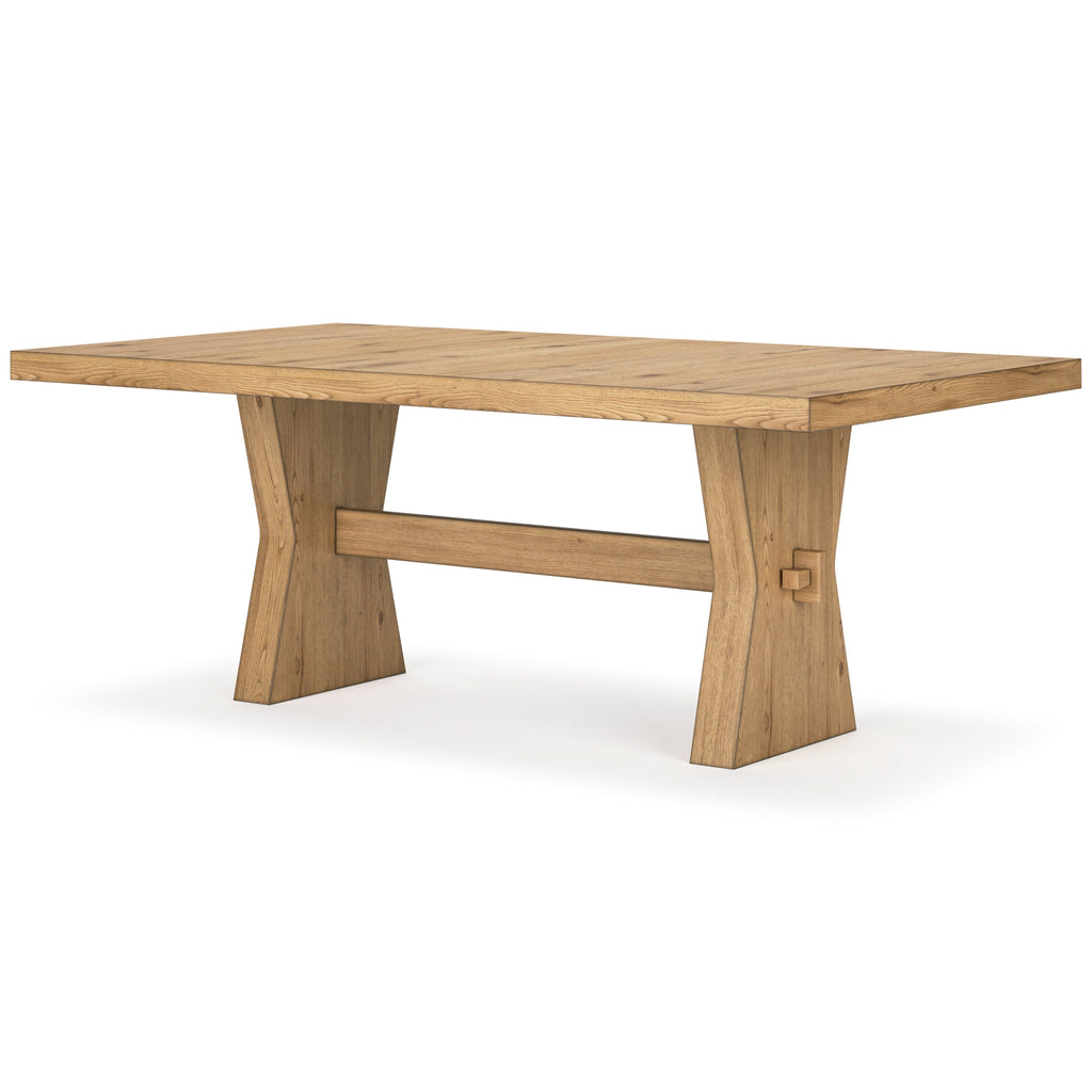 Galliden Light Brown Dining Table and 8 Chairs