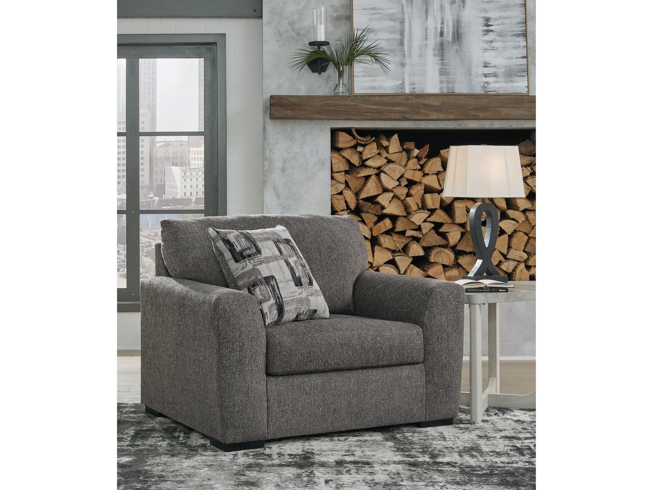 Gardiner Pewter Oversized Chair