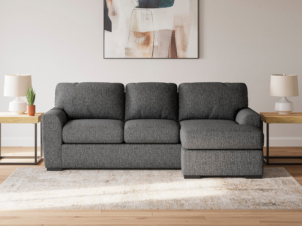 Gardiner Pewter Reversible Sofa Chaise