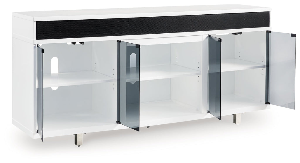 Gardoni White & Black 72" TV Stand