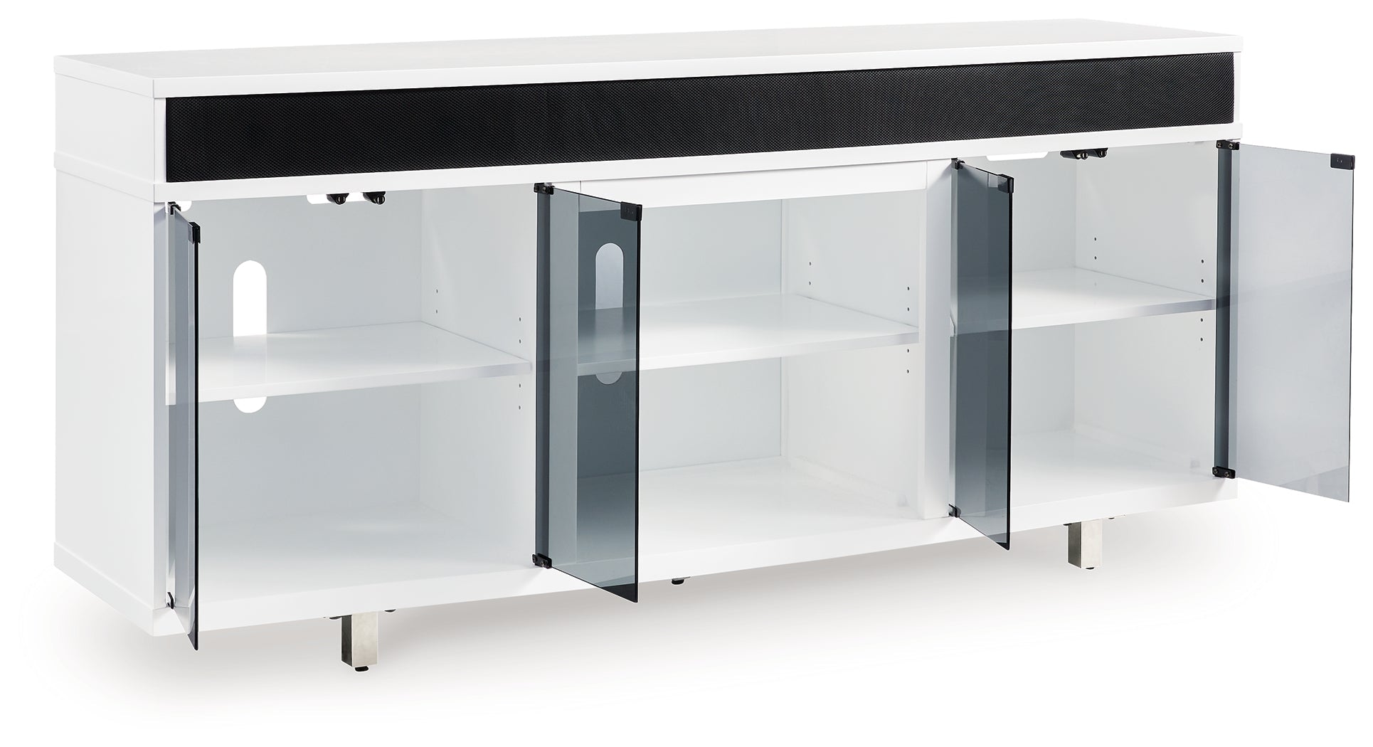 Gardoni White & Black 72" TV Stand