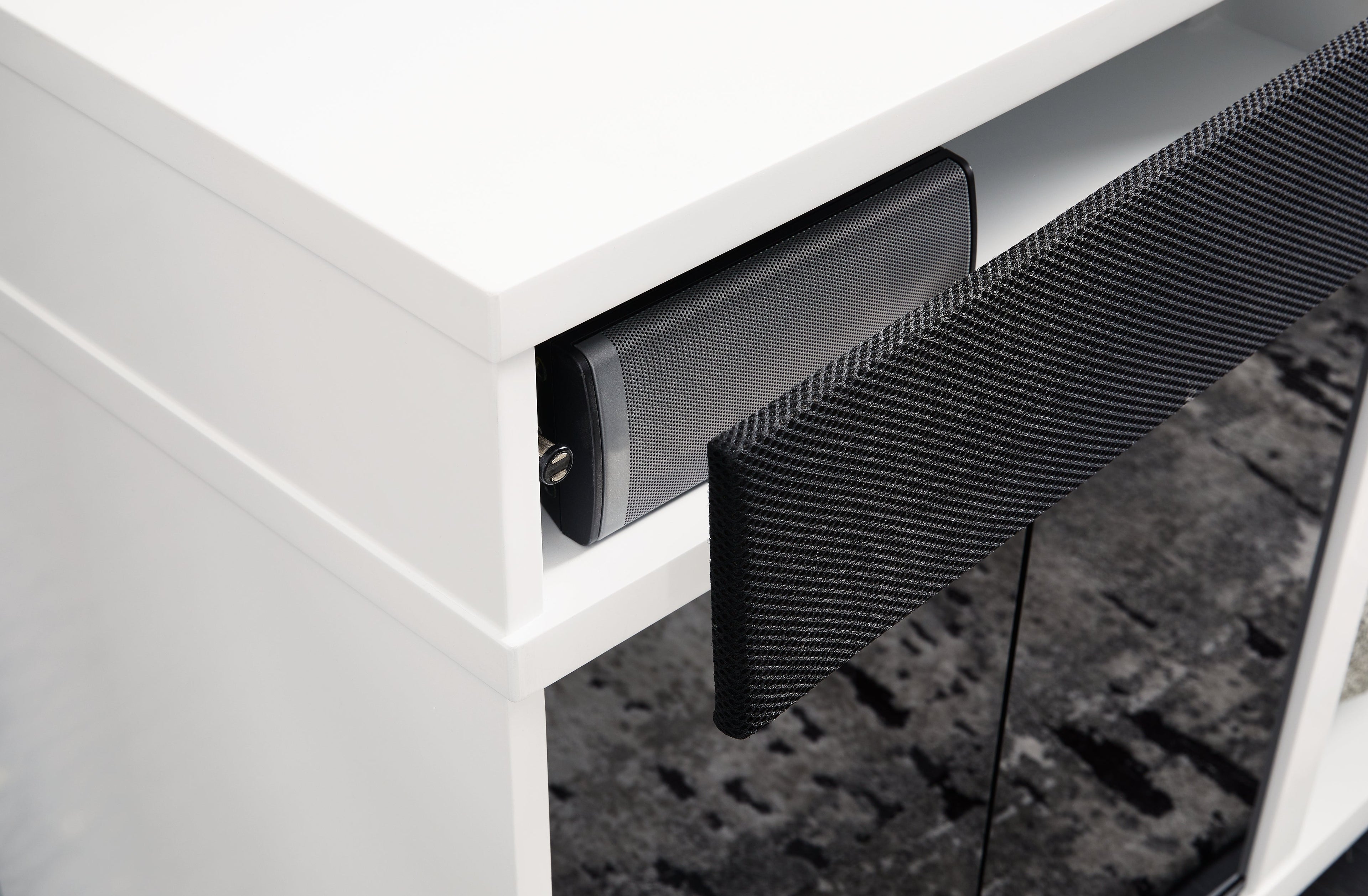Gardoni White & Black 72" TV Stand
