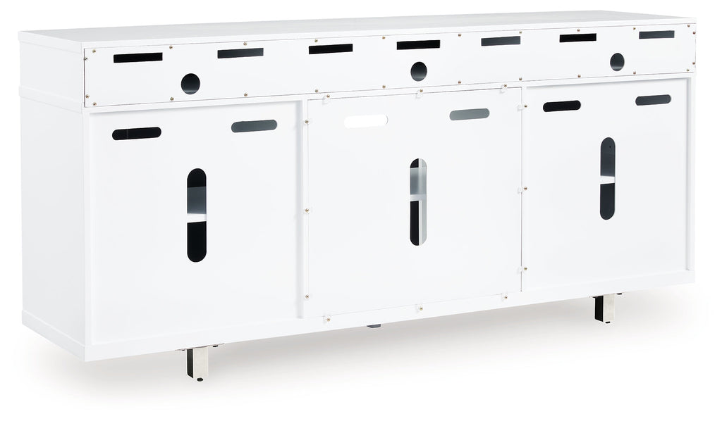 Gardoni White & Black 72" TV Stand