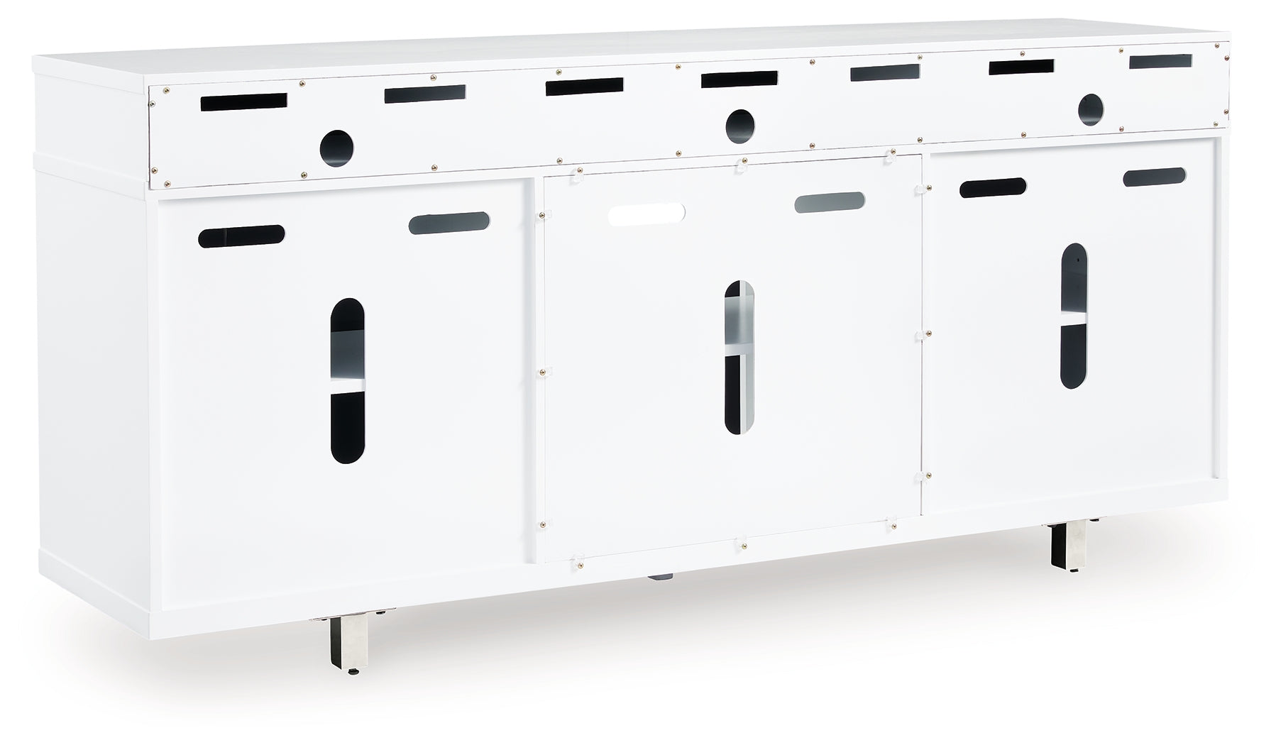 Gardoni White & Black 72" TV Stand