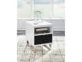 Gardoni White/Black Chairside End Table