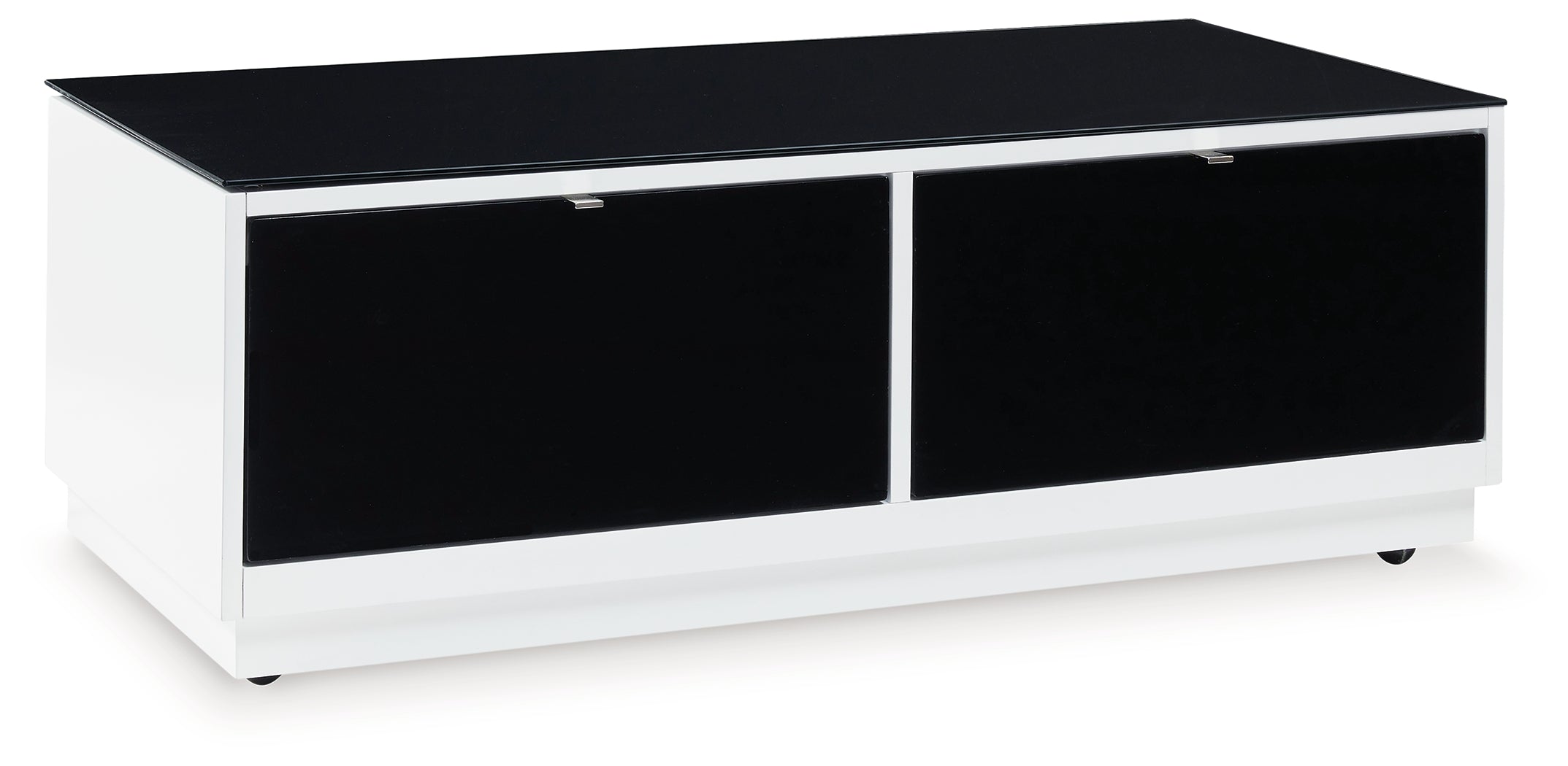 Gardoni White/Black Coffee Table and 2 Chairside End Tables