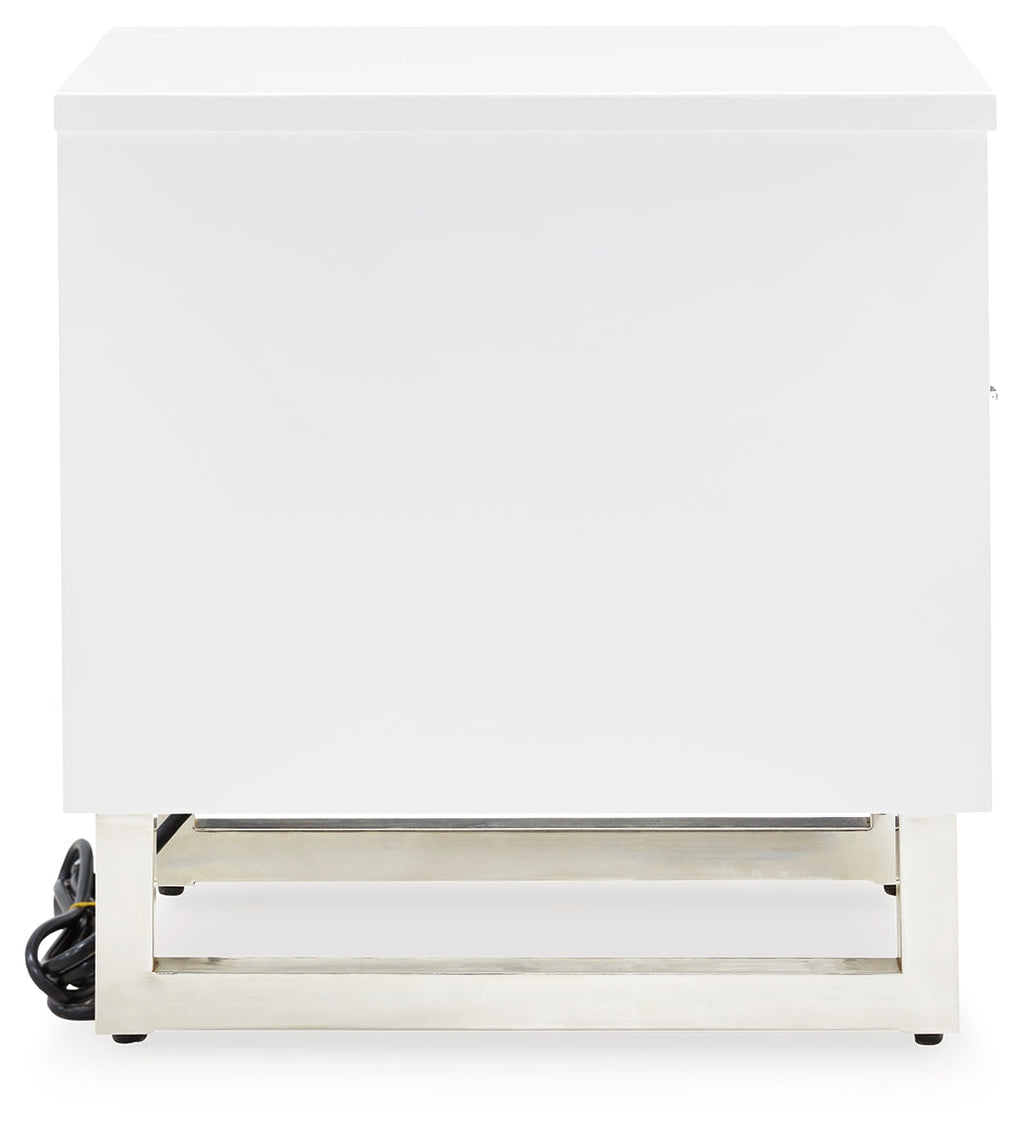 Gardoni White/Black Coffee Table and 2 Chairside End Tables
