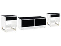 Gardoni White/Black Coffee Table and 2 End Tables