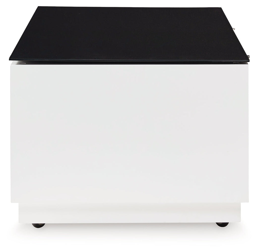 Gardoni White/Black Coffee Table and 2 End Tables