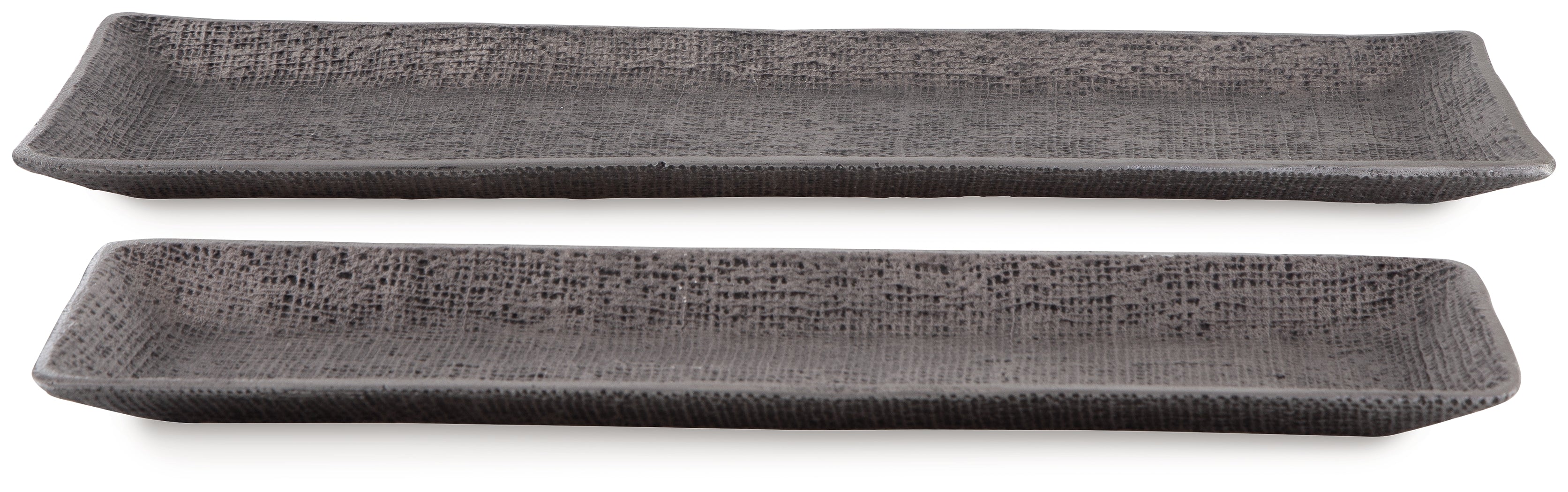 Garekton Pewter Finish Tray (Set of 2)