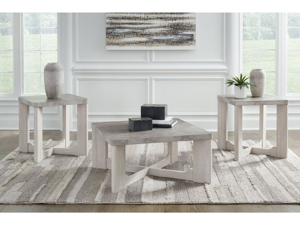 Garnilly Whitewash Occasional Table Set (Set of 3)