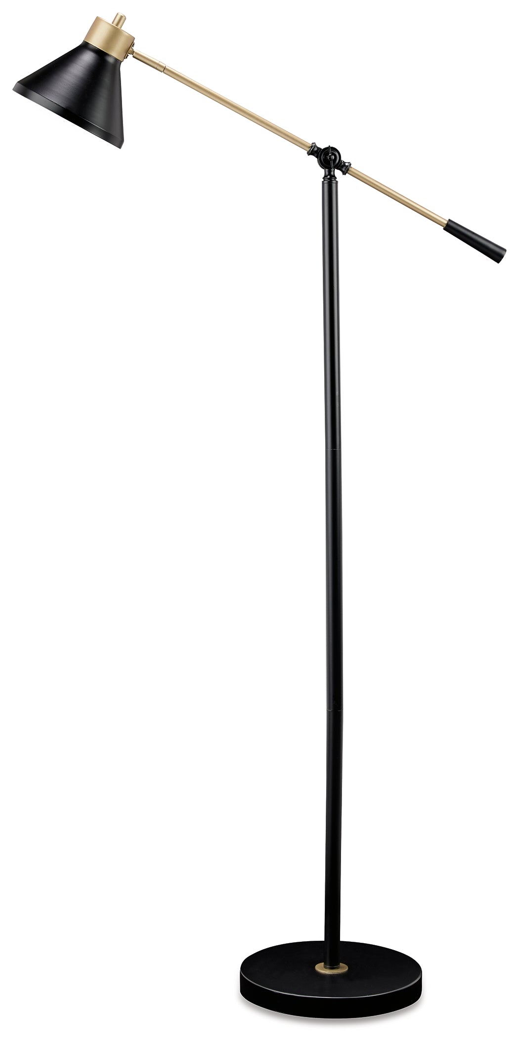 Garville Floor Lamp Black/Gold Finish