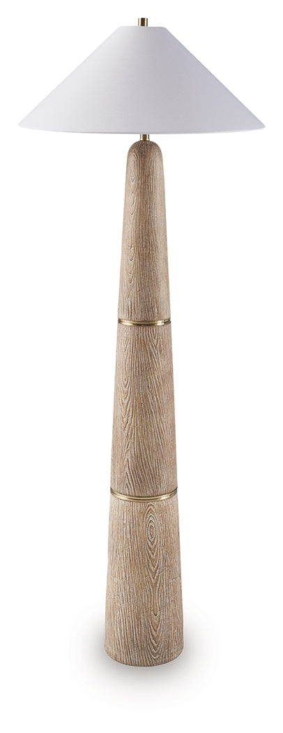 Gasparleigh Brown/Gold Finish Poly Floor Lamp
