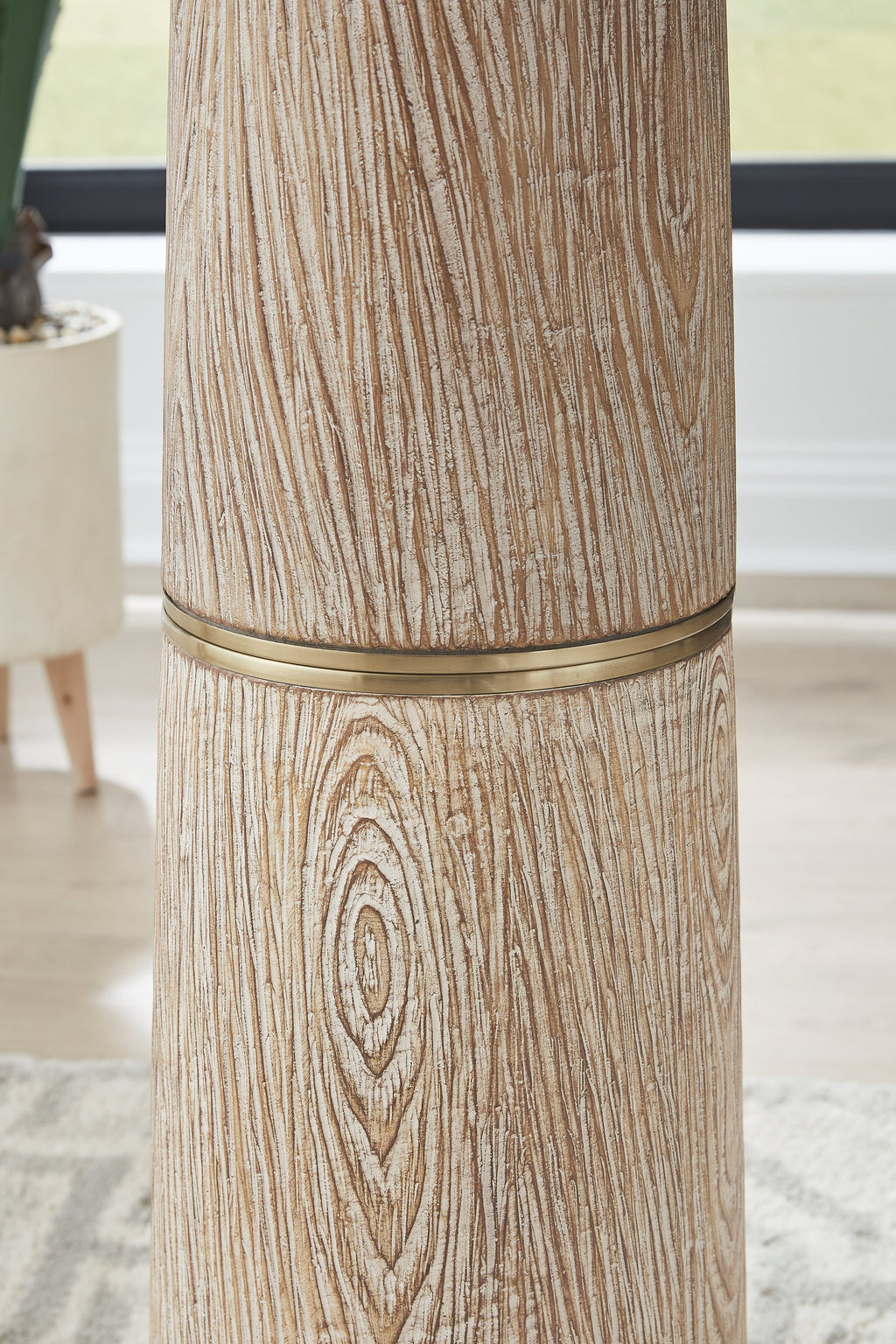 Gasparleigh Brown/Gold Finish Poly Floor Lamp