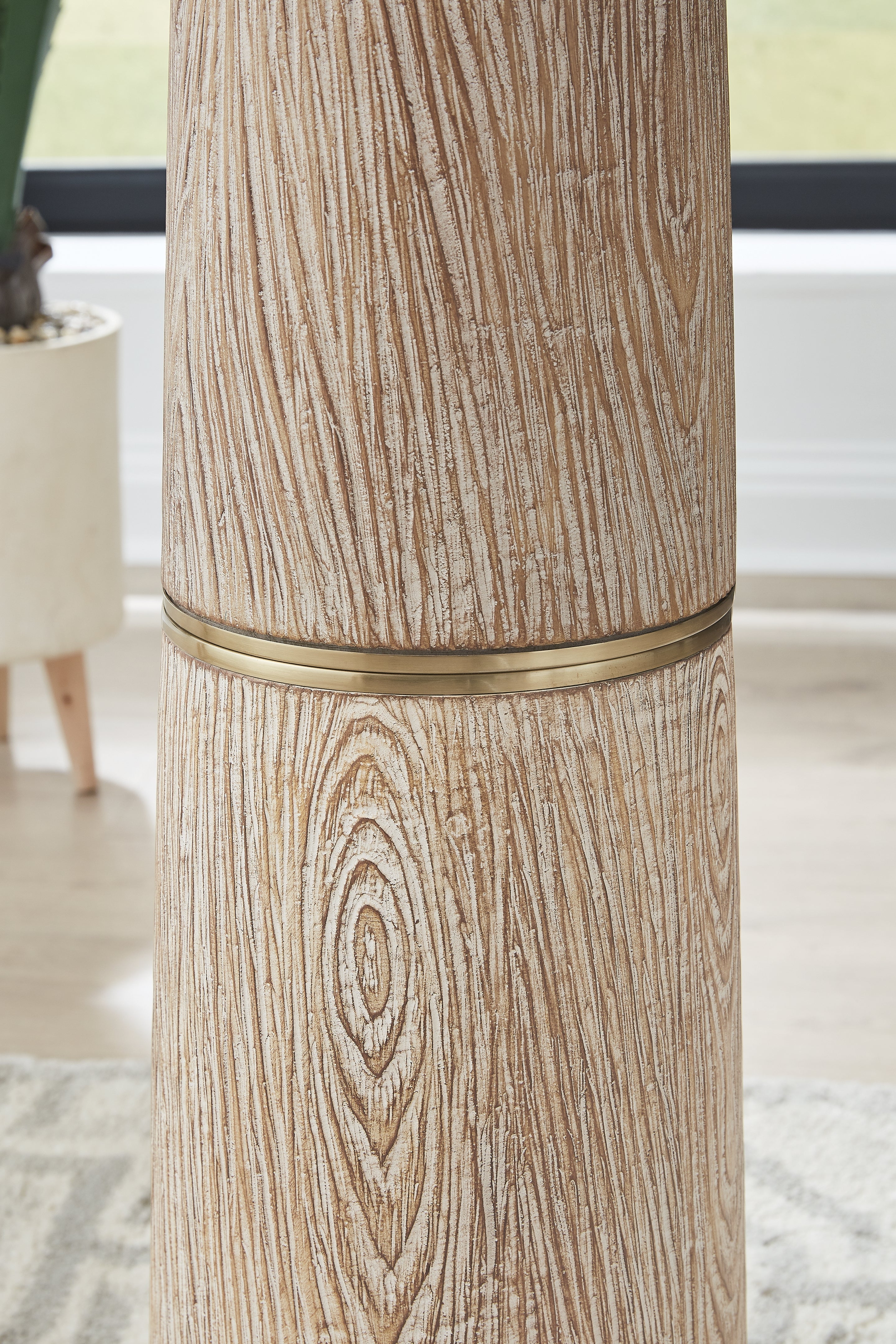 Gasparleigh Brown/Gold Finish Poly Floor Lamp