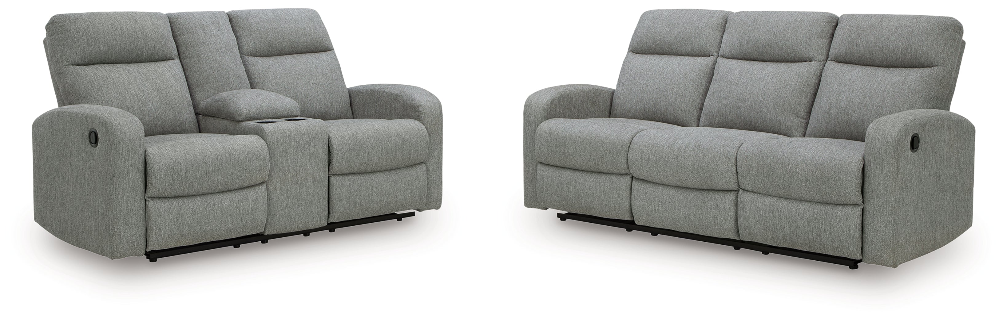 Gauntlet Sterling Reclining Sofa and Loveseat