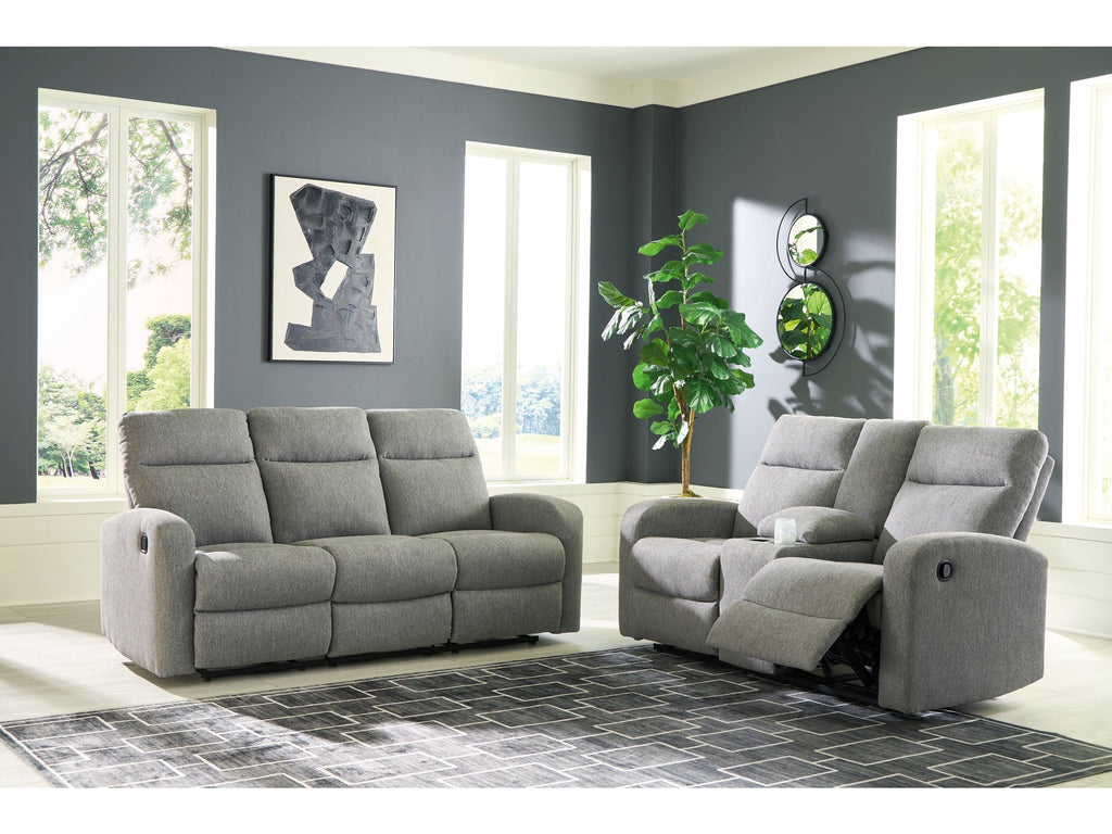 Gauntlet Sterling Reclining Sofa and Loveseat