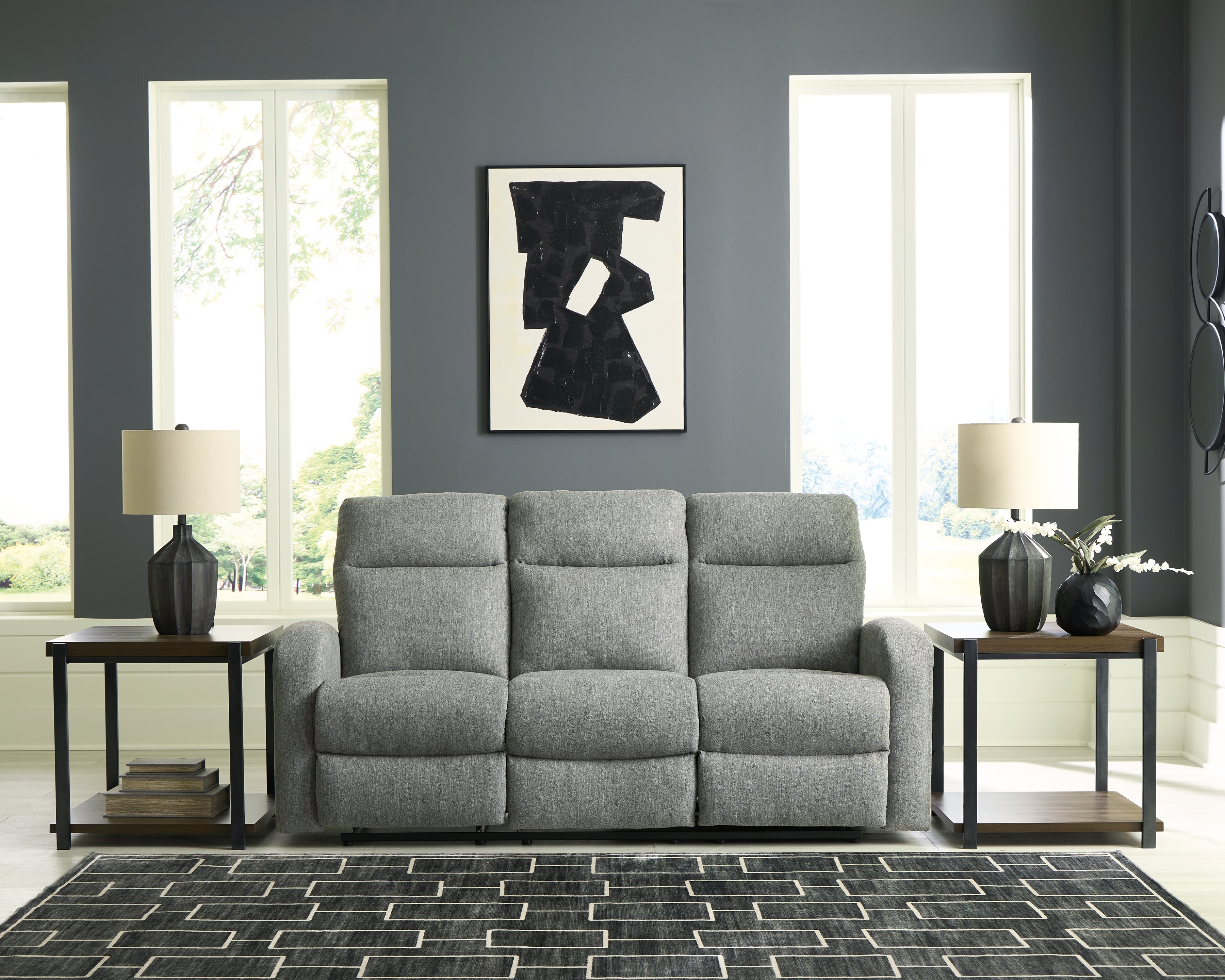 Gauntlet Sterling Reclining Sofa and Loveseat