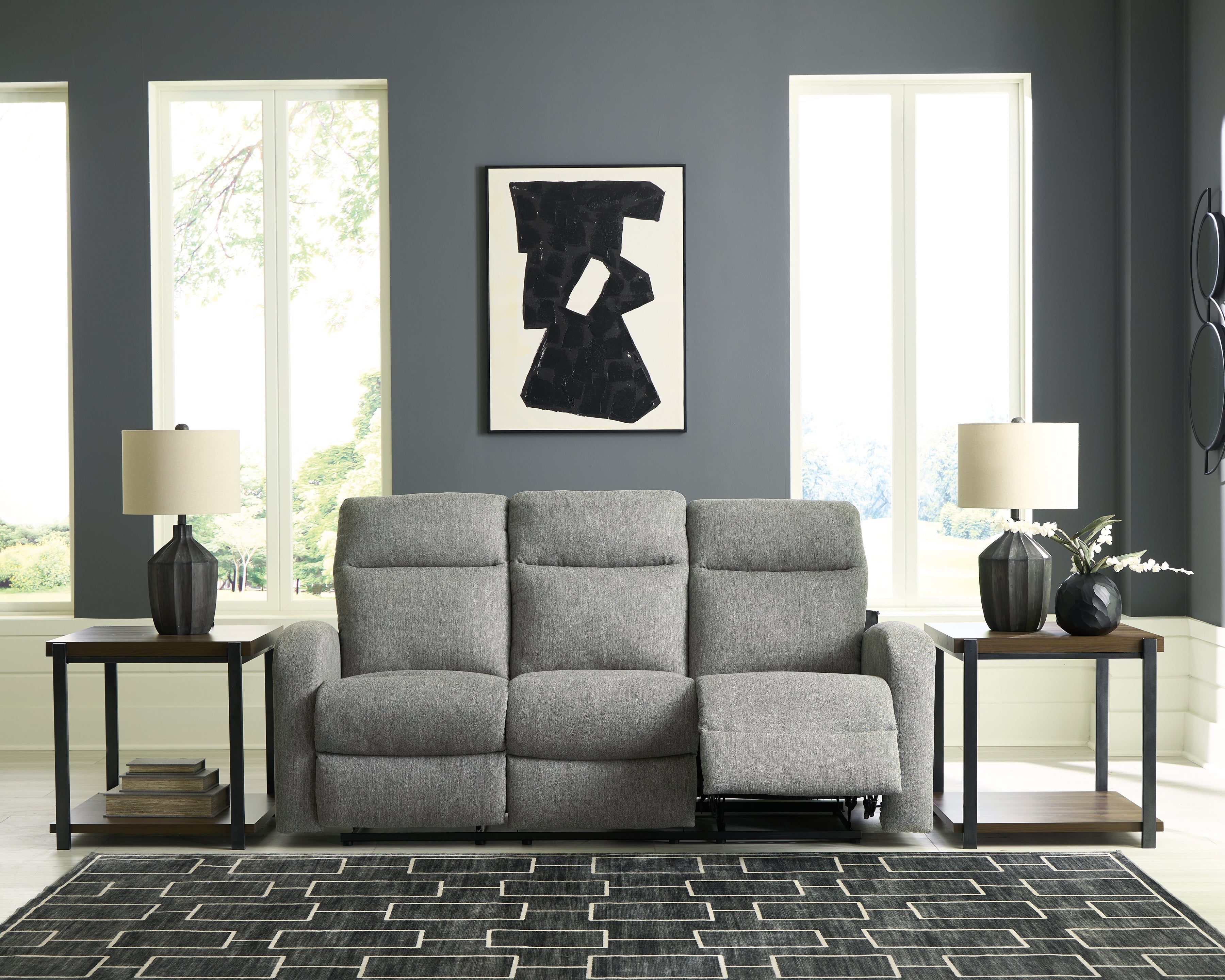Gauntlet Sterling Reclining Sofa and Loveseat