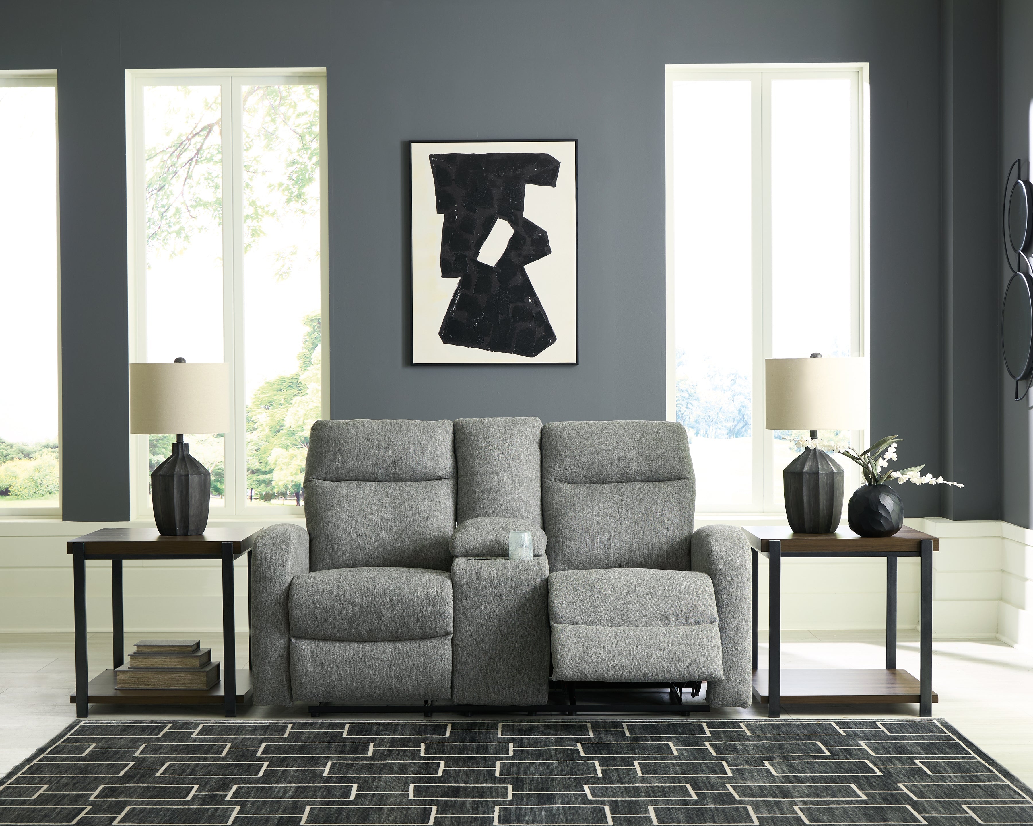 Gauntlet Sterling Reclining Sofa and Loveseat