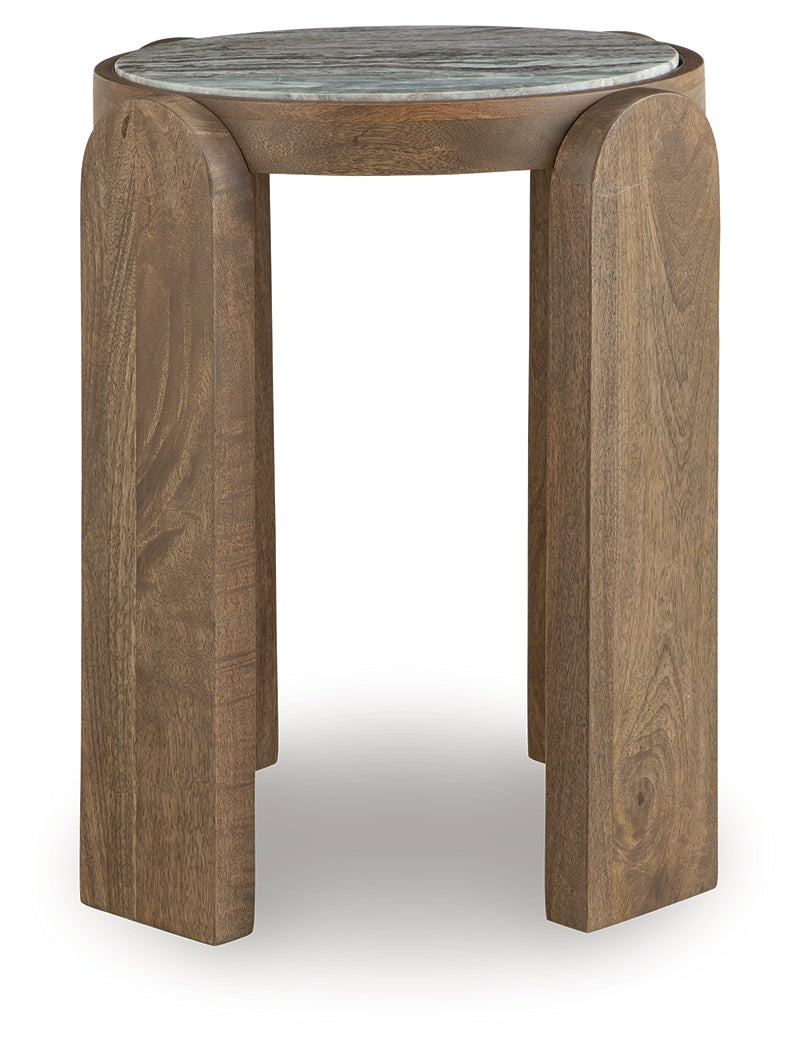 Gavrilley Gray/White/Brown Accent Table