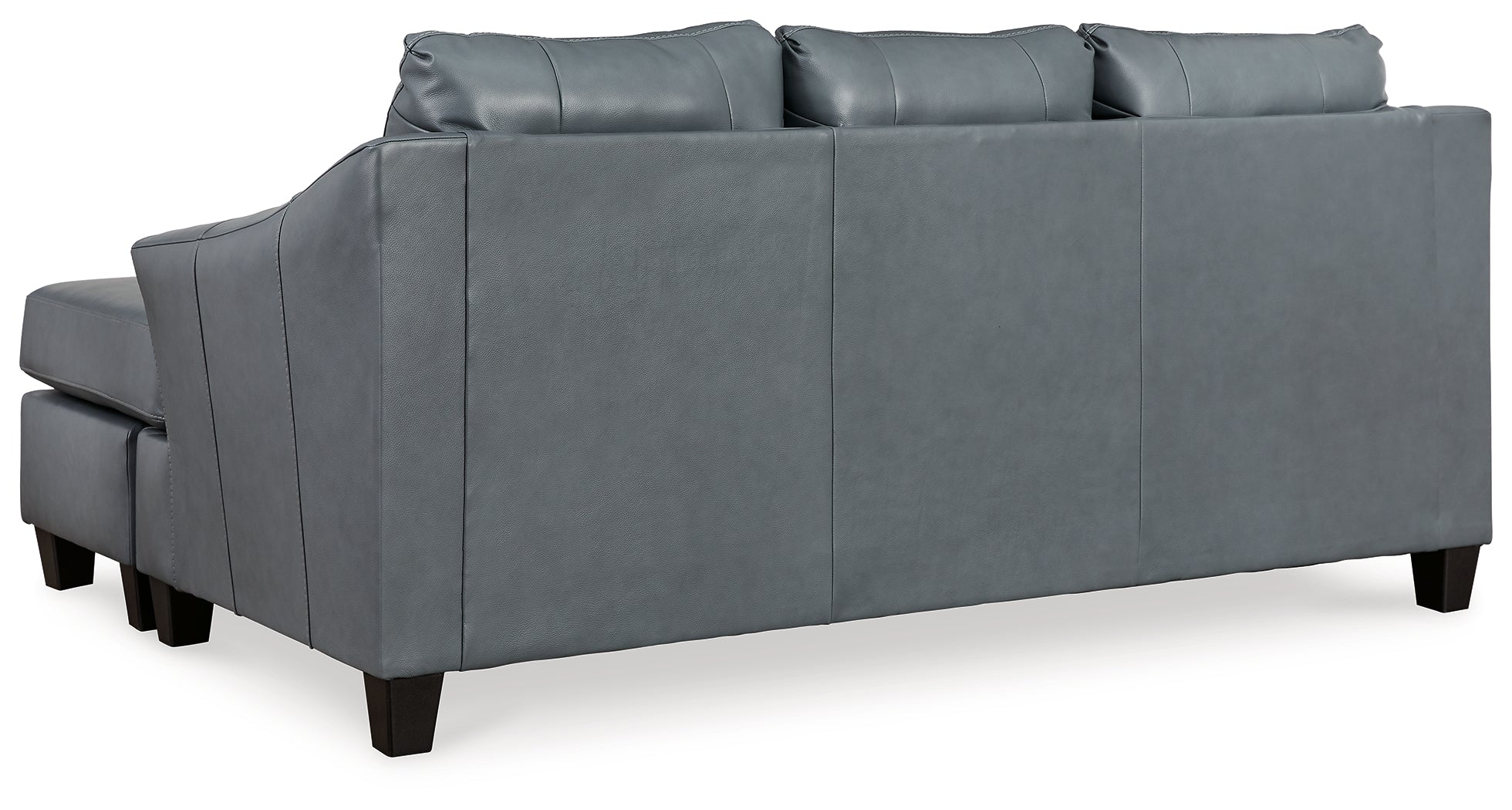Genoa Steel Leather L Shape RAF Chaise Sofa